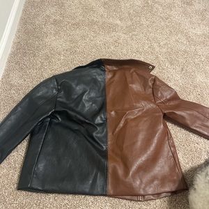 Two-toned Leather Jacket